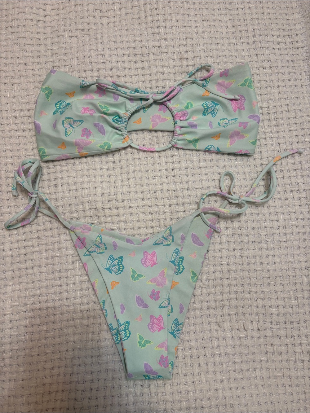 Vincija Swim Pastel Mint Butterfly Bikini Set